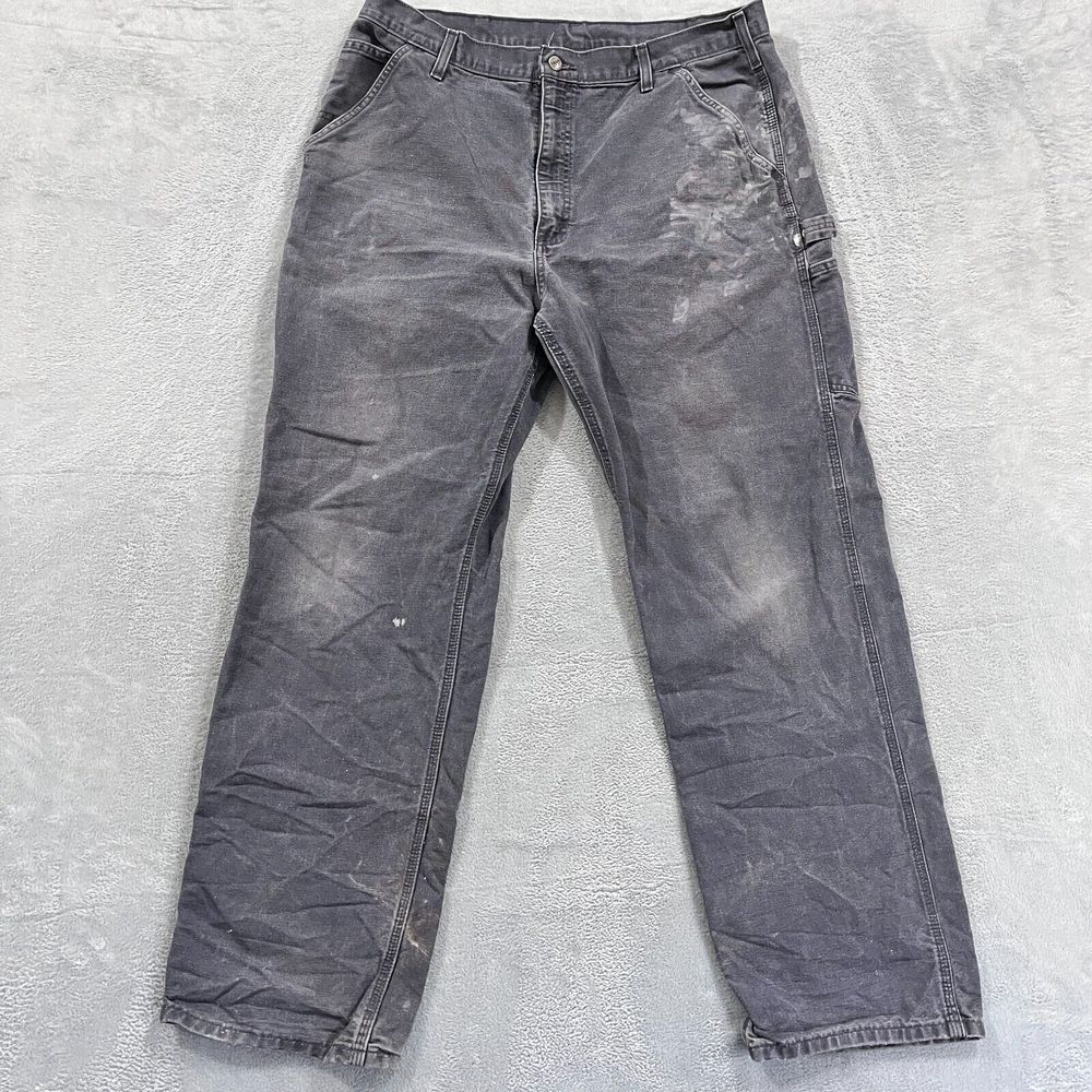Carhartt Carpenter Dungaree Fit B11 PTB Jeans Mens 36x32.5 Canvas Loose Fit